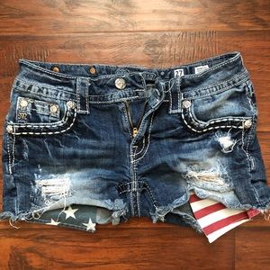 American Flag Miss Me Shorts Size 27